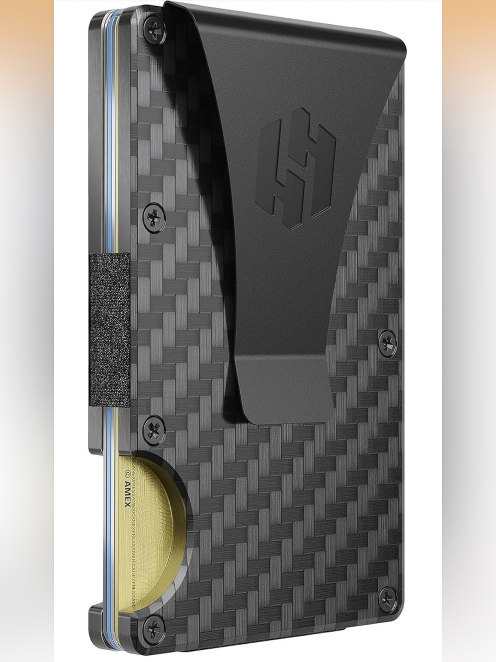RFID Men’s Carbon Fiber Wallet with Money Clip